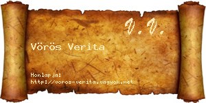 Vörös Verita névjegykártya